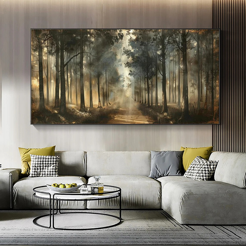 Warm and Serene Forest Landscape Wall Art #BGA 031 - Ins artcanvas