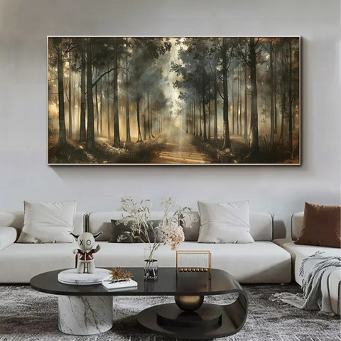 Warm and Serene Forest Landscape Wall Art #BGA 031 - Ins artcanvas