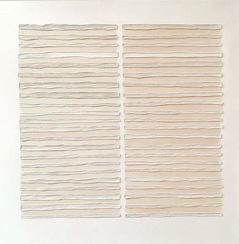 Serene Strata Textured Abstract Wabi Sabi Wall Art for Tranquil Interiors #WS 020