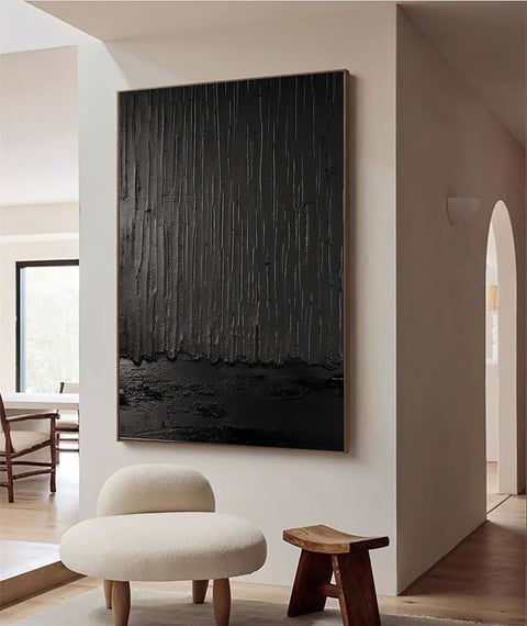 Black & White Abstract Painting #CXA 019 - Ins artcanvas