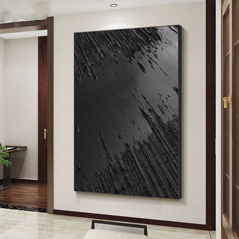 Black Minimalist Abstract Painting #AVG 007