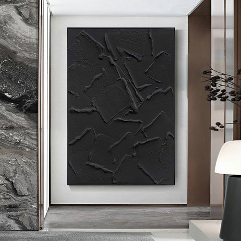 Black Minimalist Abstract Painting #AVG 001