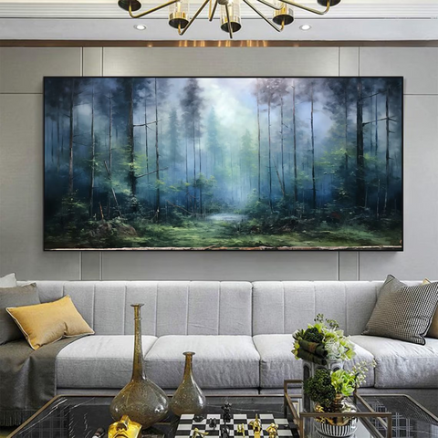 Misty Forest Landscape Wall Art #BGA 026