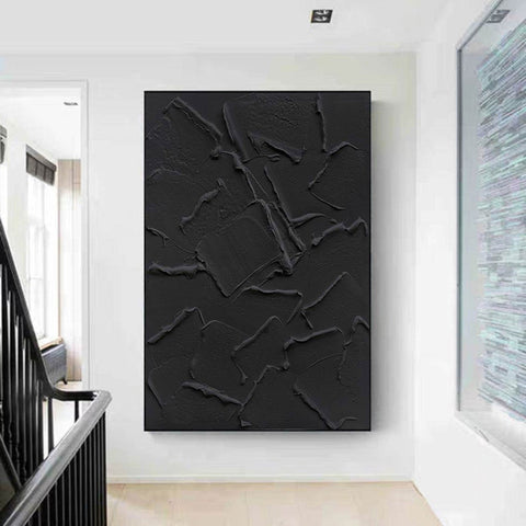 Black Minimalist Abstract Painting #AVG 001