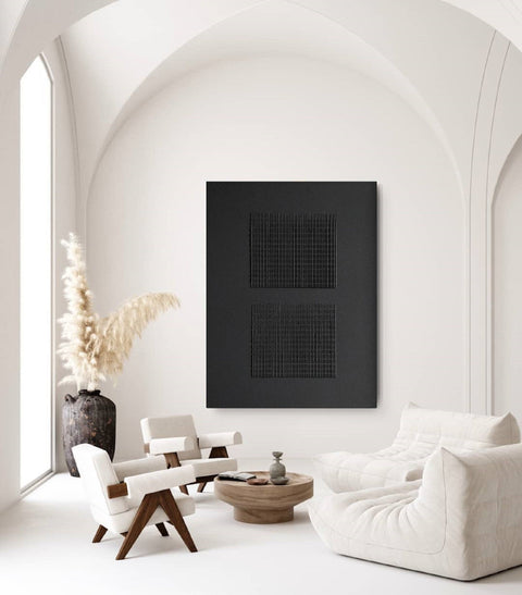 Black Minimalist Abstract Painting #AVG 006