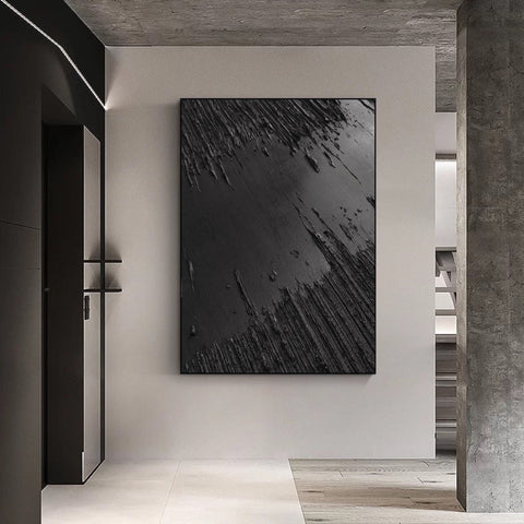 Black Minimalist Abstract Painting #AVG 007