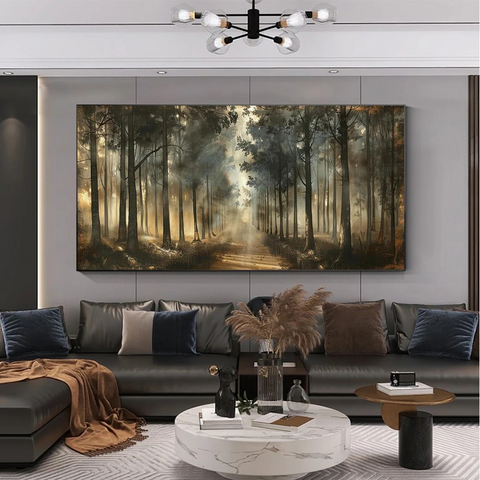 Warm and Serene Forest Landscape Wall Art #BGA 031 - Ins artcanvas