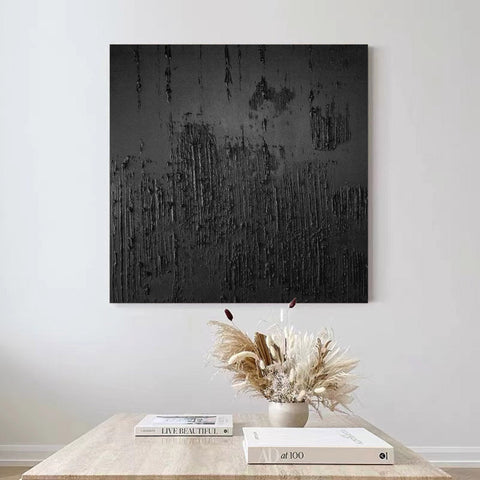 Black Minimalist Abstract Painting #AVG 012