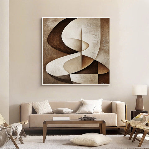 Abstract Modern Beige Painting #BBA 044 - Ins artcanvas