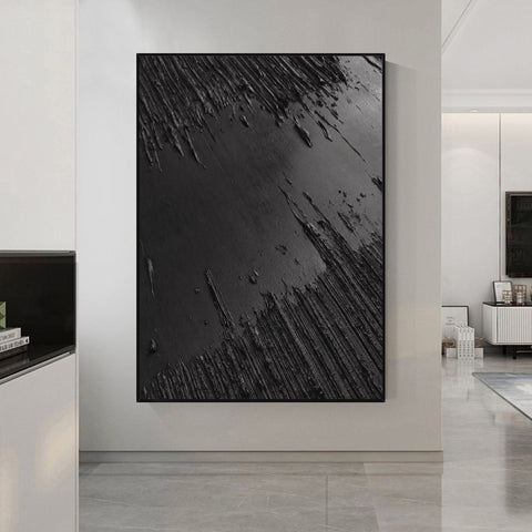 Black Minimalist Abstract Painting #AVG 007