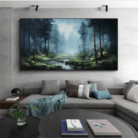 Woodland Stream Abstract Wall Art #BGA 028