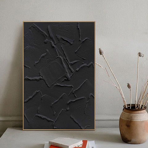 Black Minimalist Abstract Painting #AVG 001