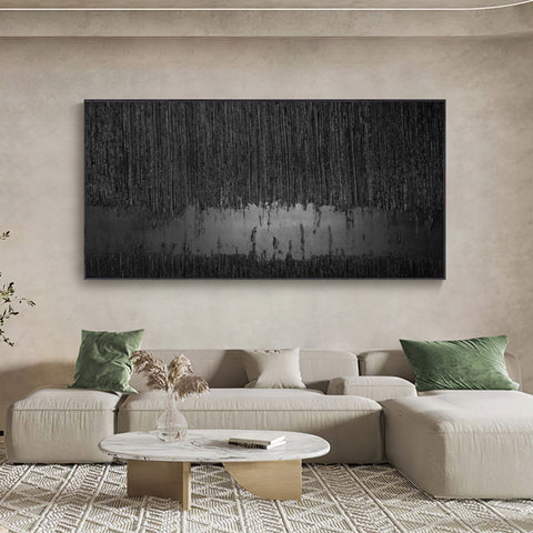 Black Minimalist Abstract Painting #AVG 011