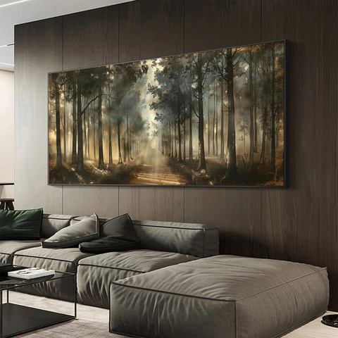 Warm and Serene Forest Landscape Wall Art #BGA 031 - Ins artcanvas