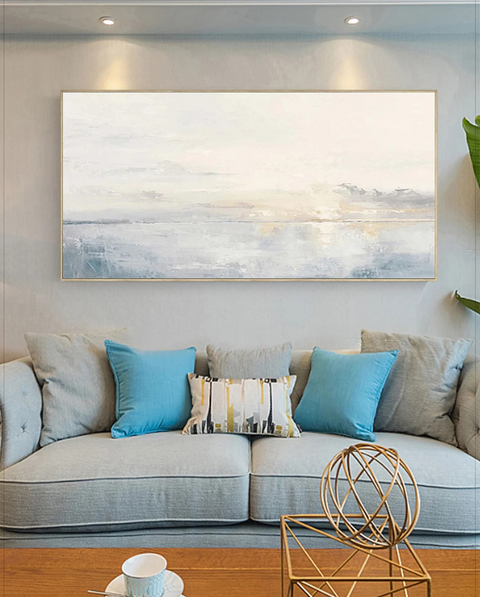 Light Blue Ocean Landscape Wall Art #BGA 009