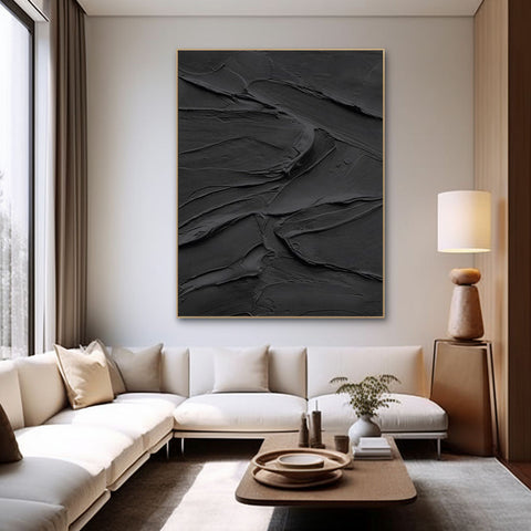 Black & White Abstract Painting #CXA 024