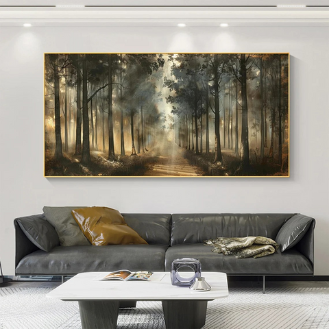 Warm and Serene Forest Landscape Wall Art #BGA 031 - Ins artcanvas