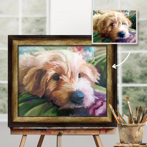 Custom Pet Portrait Oil Paintings: Personalized Pet Art