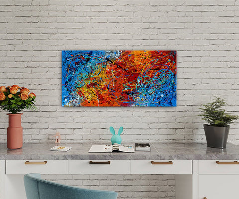 Abstract Art Paintings – Bright and Bold Colorful Canvas Art #CWA 003 - Ins artcanvas