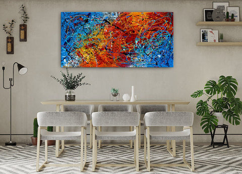 Abstract Art Paintings – Bright and Bold Colorful Canvas Art #CWA 003 - Ins artcanvas