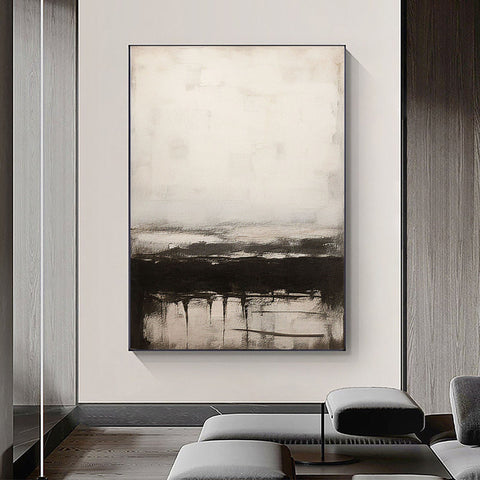 Black & White Abstract Painting #CXA 018 - Ins artcanvas