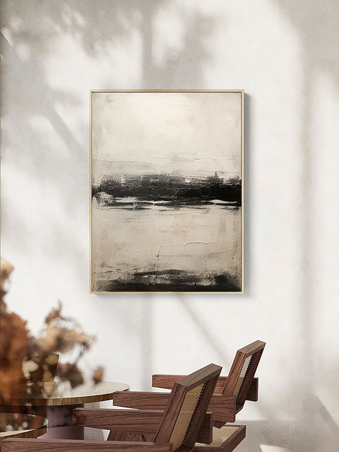 Black & White Abstract Painting #CXA 014 - Ins artcanvas