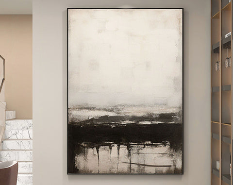 Black & White Abstract Painting #CXA 018 - Ins artcanvas