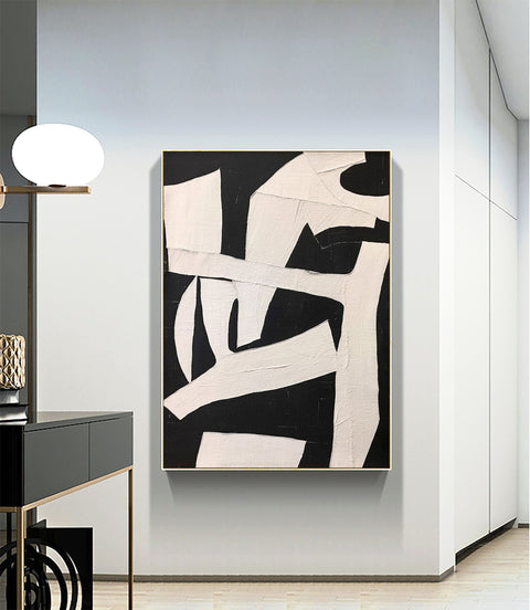 Black & White Abstract Painting #LL 003