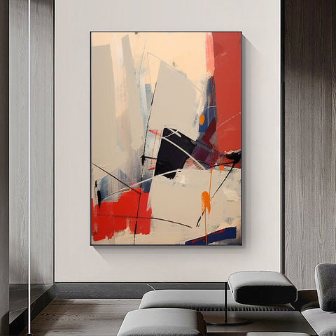 Beige & Brown Abstract Painting #CXA 008 - Ins artcanvas