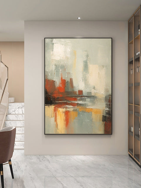 Beige & Brown Abstract Painting #CXA 009 - Ins artcanvas