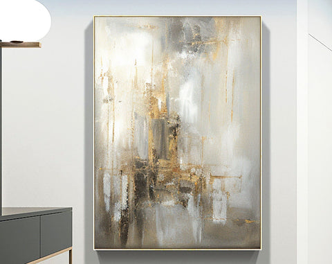 Beige & Brown Abstract Painting #CXA 006 - Ins artcanvas