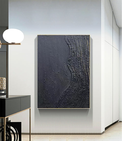 Black & White Abstract Painting #CXA 012 - Ins artcanvas