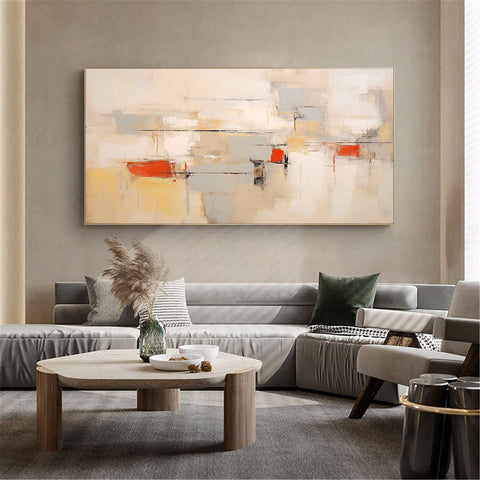 Beige & Brown Abstract Painting #CXA 014 - Ins artcanvas