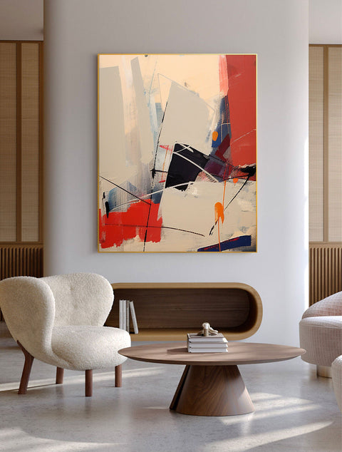 Beige & Brown Abstract Painting #CXA 008 - Ins artcanvas