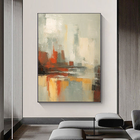 Beige & Brown Abstract Painting #CXA 009 - Ins artcanvas