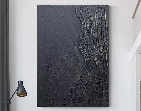 Black & White Abstract Painting #CXA 012 - Ins artcanvas