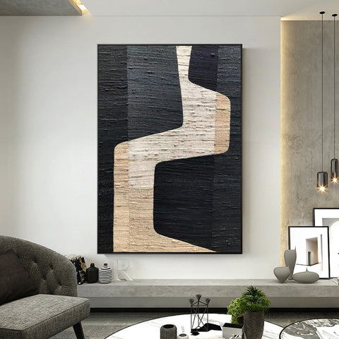 Beige & Brown Abstract Painting #CXA 011 - Ins artcanvas