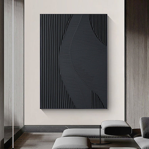 Black & White Abstract Painting #CXA 008 - Ins artcanvas