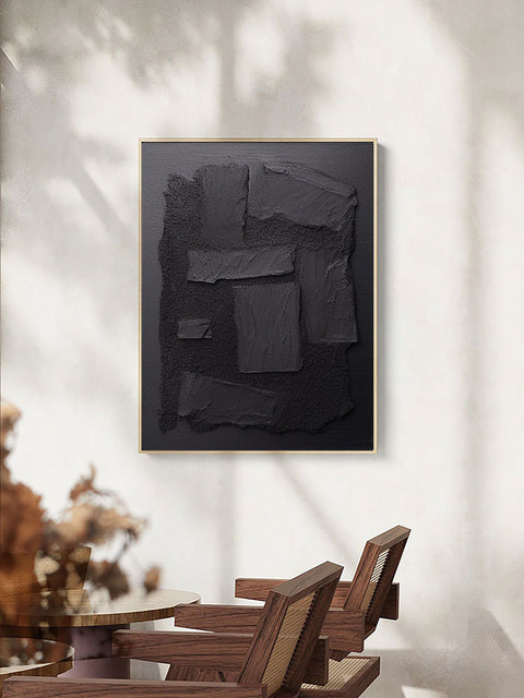 Black & White Abstract Painting #CXA 005 - Ins artcanvas