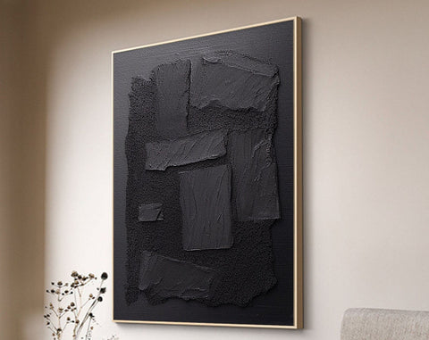 Black & White Abstract Painting #CXA 005 - Ins artcanvas