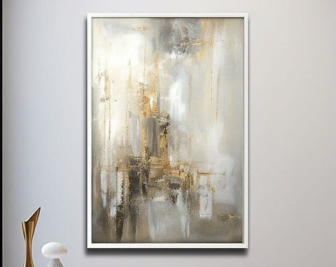 Beige & Brown Abstract Painting #CXA 006 - Ins artcanvas