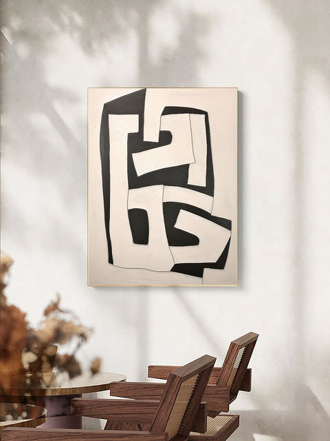 Beige & Brown Abstract Painting #CXA 001 - Ins artcanvas