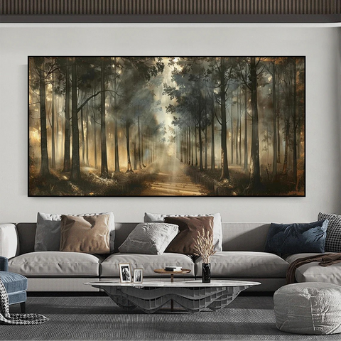 Warm and Serene Forest Landscape Wall Art #BGA 031 - Ins artcanvas