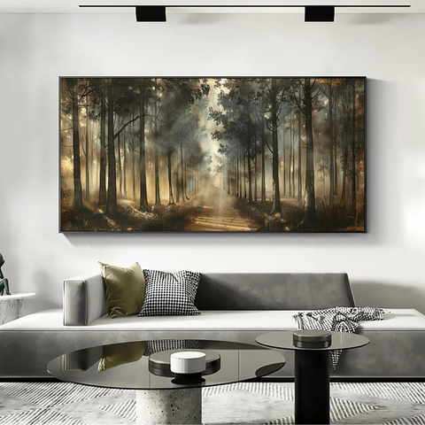 Warm and Serene Forest Landscape Wall Art #BGA 031 - Ins artcanvas