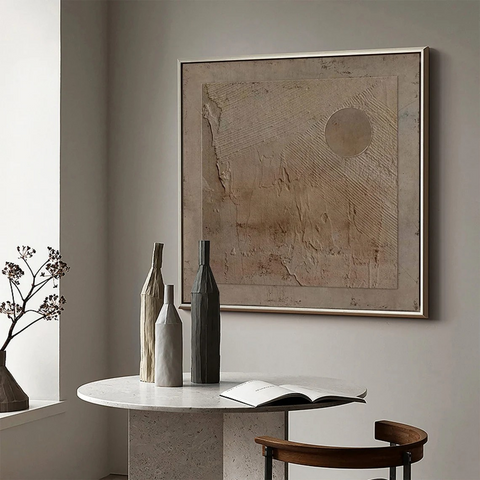 Minimalist Square Wabi Sabi Wall Art #WSA 008